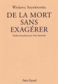 Couverture De la mort sans exagérer Editions Fayard 1996