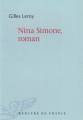 Couverture Nina Simone, roman Editions Mercure de France 2013
