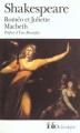 Couverture Roméo et Juliette Editions Folio  (Classique) 1985