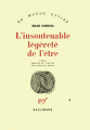 Couverture L'insoutenable légèreté de l'être Editions Gallimard  (Du monde entier) 1987