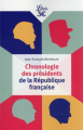 Couverture Chronologie des présidents de la République française  Editions Librio 2022