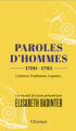 Couverture Paroles d’hommes : 1790-1793 Editions Flammarion (Champs - Essais) 2022