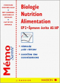 Couverture Mémo santé : Biologie Nutrition Alimentation, tome 2 : Épreuve écrite AS/AP Editions Elsevier Masson 1998