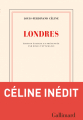 Couverture Londres Editions Gallimard  (Blanche) 2022