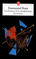 Couverture Fondements de la métaphysique des moeurs Editions Le Livre de Poche (Classiques de poche) 1993