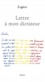 Couverture Lettre à mon dictateur Editions Slatkine 2022