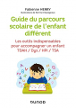 Couverture Guide du parcours scolaire de l'enfant différent : Les outils indispensables pour accompagner un enfant TDAH / Dys / HPI / TSA Editions Dunod 2022