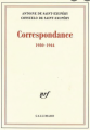 Couverture Correspondance 1930-1944 Editions Gallimard  (Blanche) 2021