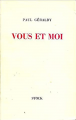 Couverture Vous et moi Editions Gallimard  (Blanche) 1997