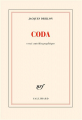 Couverture Coda Editions Gallimard  (Blanche) 2022