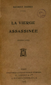 Couverture La vierge assassinée Editions E. Sansot 1904