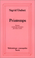 Couverture Printemps Editions Stock (Bibliothèque cosmopolite) 1979