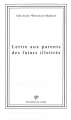 Couverture Lettre aux parents des futurs illettrés  Editions de Paris 2003