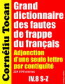 Couverture Grand dictionnaire des fautes de frappe du français : Adjonction d’une seule lettre par contiguïté (S-Z) Editions Créatique 2022