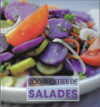 Couverture 200 Recettes de salades Editions Hachette 2016