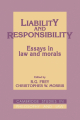 Couverture Liability and Responsibility: Essays in Law and Morals Editions Cambridge university press 2008
