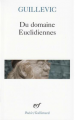 Couverture Du domaine, Euclidiennes Editions Gallimard  (Poésie) 1985