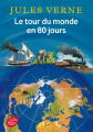 Couverture Le tour du monde en 80 jours, abrégé Editions Le Livre de Poche (Jeunesse) 2018
