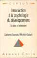 Couverture Introduction à la psychologie du développement : Du bébé à l'adolescent Editions Armand Colin (Cursus) 1994