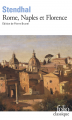Couverture Rome, Naples et Florence Editions Folio  2012