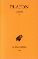 Couverture Oeuvres complètes, tome 11, partie 1 : Les Lois, livres I et II Editions Les Belles Lettres (Collection des universités de France - Série grecque) 2003