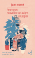 Couverture Heureuses nouvelles sur avions en papier Editions Christian Bourgois  2023