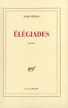Couverture Elégiades Editions Gallimard  (Blanche) 1993