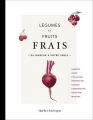 Couverture Légumes et fruits frais du marché : du marché à votre table Editions Québec Amérique 2022