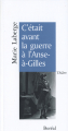 Couverture C'était avant la guerre à l'Anse-à-Gilles Editions Boréal 1995