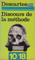 Couverture Discours de la méthode, Méditations métaphysiques Editions 10/18 1973