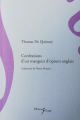 Couverture Les confessions d'un mangeur d'opium anglais Editions Sillage  2014