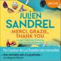 Couverture Merci, Grazie, Thank you Editions Audiolib 2023