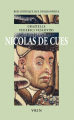 Couverture Nicolas de Cues Editions Vrin 2016