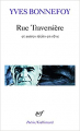 Couverture Rue Traversière Editions Gallimard  (Poésie) 1992
