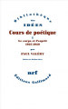 Couverture Cours de poétique, tome 1 : Le corps et l'esprit Editions Gallimard  (Bibliothèque des idées) 2023