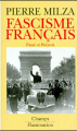 Couverture Fascisme français passé et présent Editions Flammarion 1987