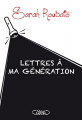 Couverture Lettres à ma génération Editions Denis Lafond 2016
