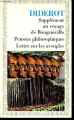 Couverture Supplément au voyage de Bougainville, Pensées philosophiques, Lettre sur les aveugles Editions Garnier Flammarion 1972