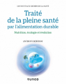 Couverture Traité de la pleine santé par l'alimentation durable  Editions Dunod 2023