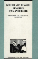 Couverture Mémoires d'un antisémite Editions L'âge d'Homme 1990