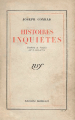 Couverture Histoires inquiètes Editions Gallimard  (Blanche) 1932