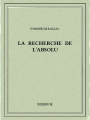 Couverture La recherche de l\'absolu Editions Bibebook 2015
