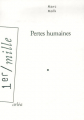 Couverture Pertes humaines Editions Arléa 2006