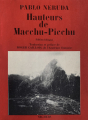 Couverture Hauteurs du Macchu Picchu Editions Seghers (Les Fenêtres de la nuit) 1974