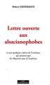 Couverture Lettre ouverte aux alsacianophobes Editions Jérôme Do. Bentzinger 2012