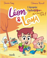 Couverture Léon et Lena, tome 3 : L'épopée (fantastique) du n'importe quoi ! Editions Dupuis 2023
