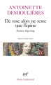 Couverture De rose alors ne reste que l\'épine : Poésies 1659-1694 Editions Gallimard  (Poésie) 2023