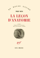 Couverture La leçon d'anatomie Editions Gallimard  (Du monde entier) 1985