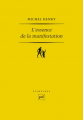 Couverture L'essence de la manifestation Editions Presses universitaires de France (PUF) 2011