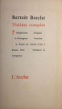 Couverture Théâtre complet, tome 7 : Antigone, Le Précepteur, Coriolan, Le Procès de Jeanne d'Arc à Rouen, 1431, Tambours et trompettes Editions L'Arche 1979